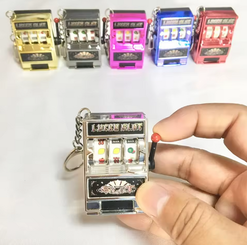 Mini Slot Machine Keychain