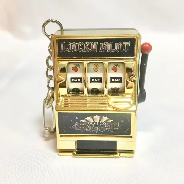 Mini Slot Machine Keychain